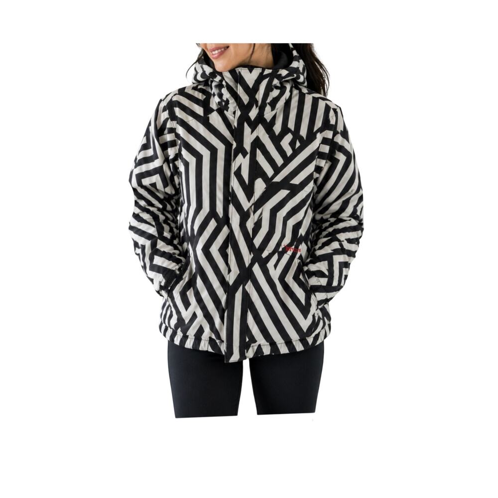 Burton Such A Deal Snowboard Jacket Black White Dryride Men Women Size XXS